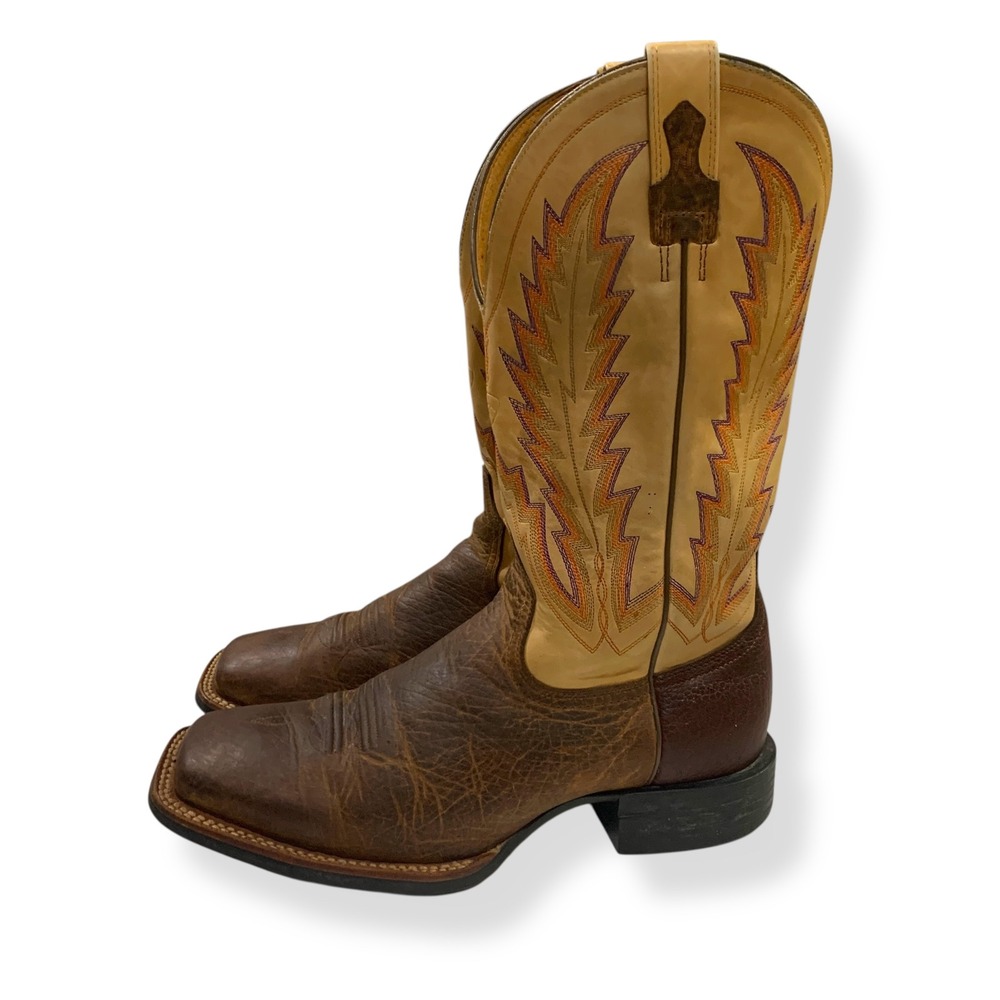 Ariat Colbalt Quantum Brown Boots Red Embroidery Cowboy 
10009581 Size 8.5
